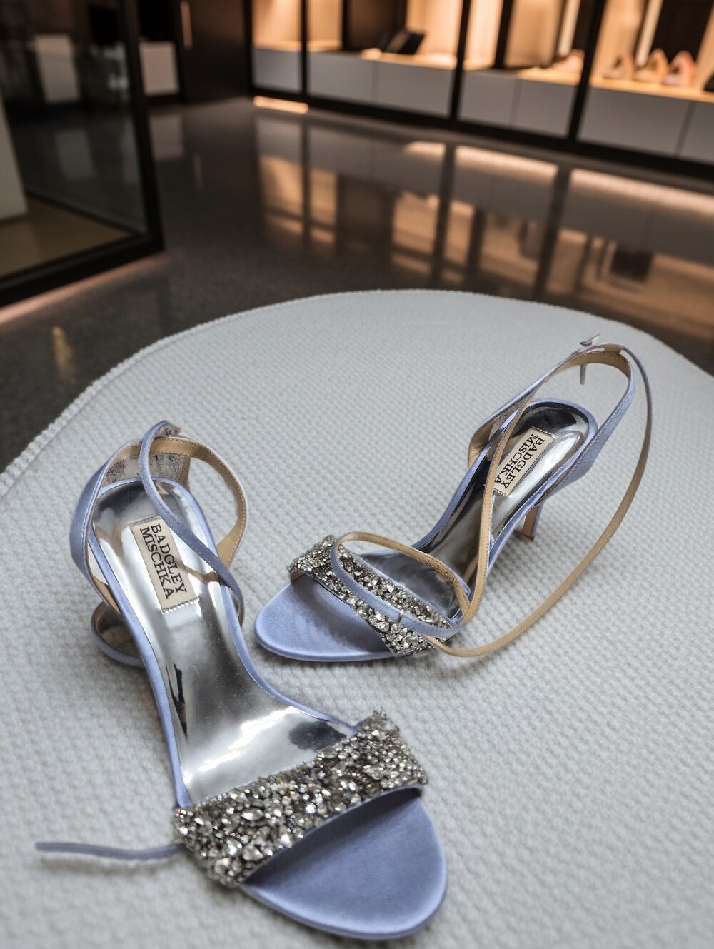 Badgley Mischka Collection Jen Heeled Sandals Women's Sz 7.5 New $235